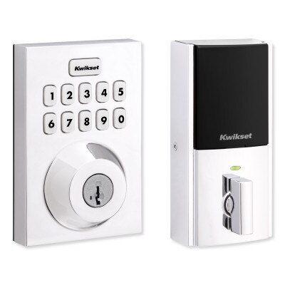 Kwikset Home Connect 620 Smart Lock, Z-Wave 700 Long Range, Contemporary with Deadbolt, Polished Chrome